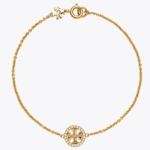 Tory Burch Miller Pavé Chain Bracelet (18K GOLD) (NWT)